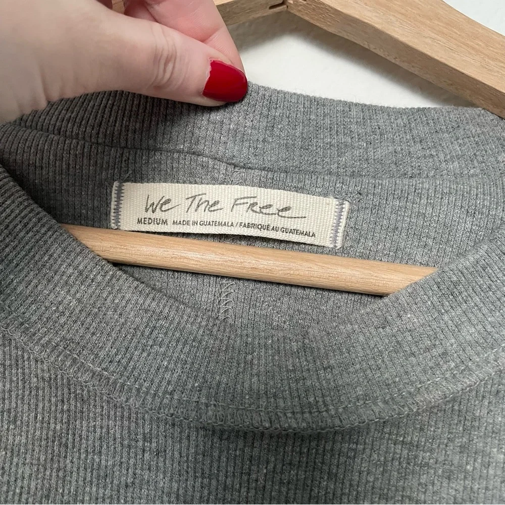 FREE PEOPLE • kate grey tank top - Picture 4 of 5